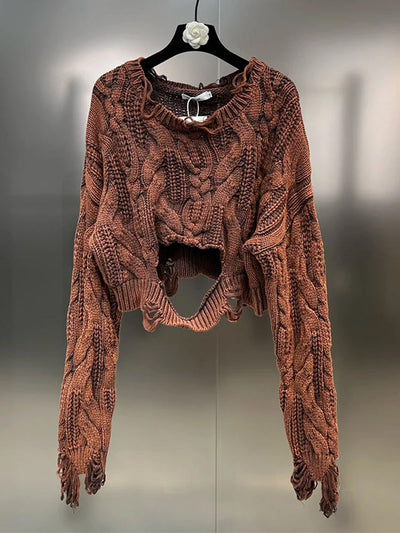 Women's Knitted Sweater Brown