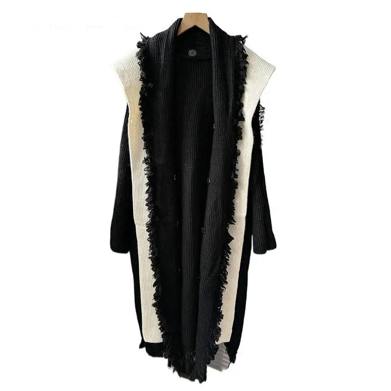 Women's Long Knitted Cardigan Black