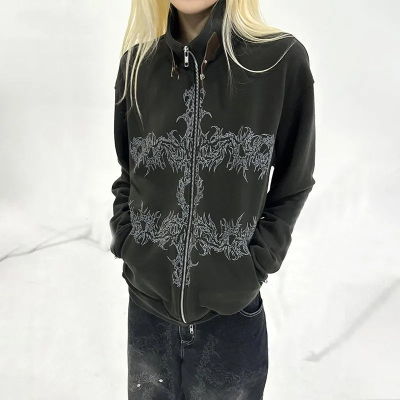 Women's Gothic Sweatshirt Gray