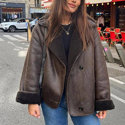 Women's Leather Jacket Brown