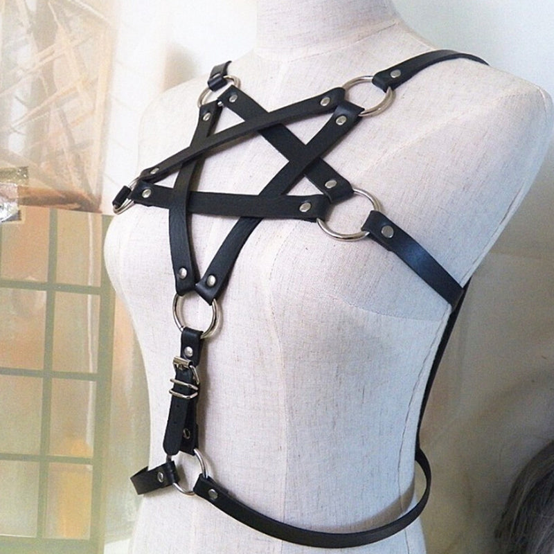 Leather Pentagram Harness