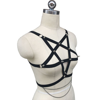 Pentagram Spiked Harness