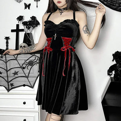 Goth Velvet Dress