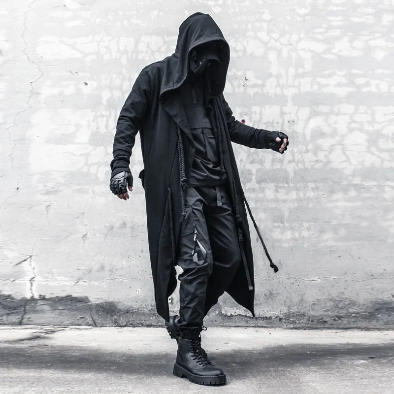 Men's Hooded Cloak Black