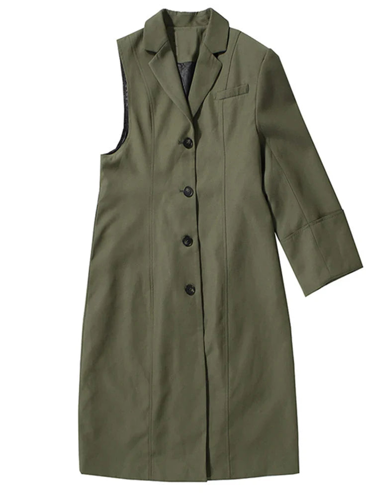 Women's Loose Trench Coat Green