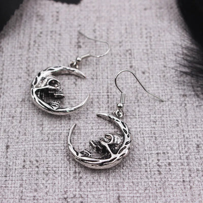 Moon Skull Earrings