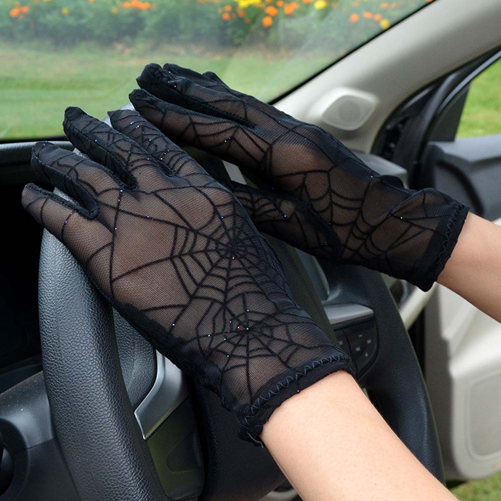 Spider Web Lace Gloves