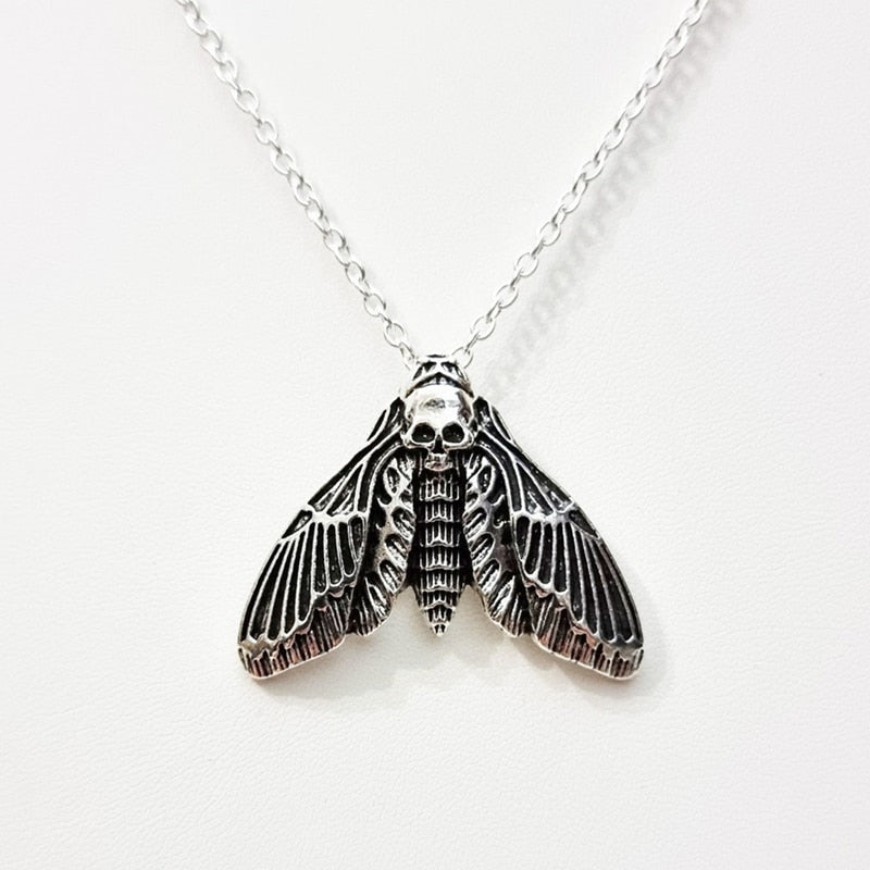 Skull Moth Necklace