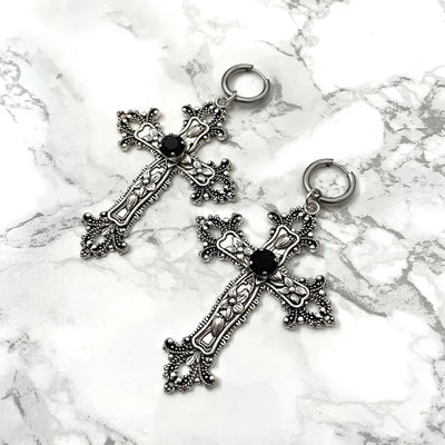 Women's Gothic Cross Earrings