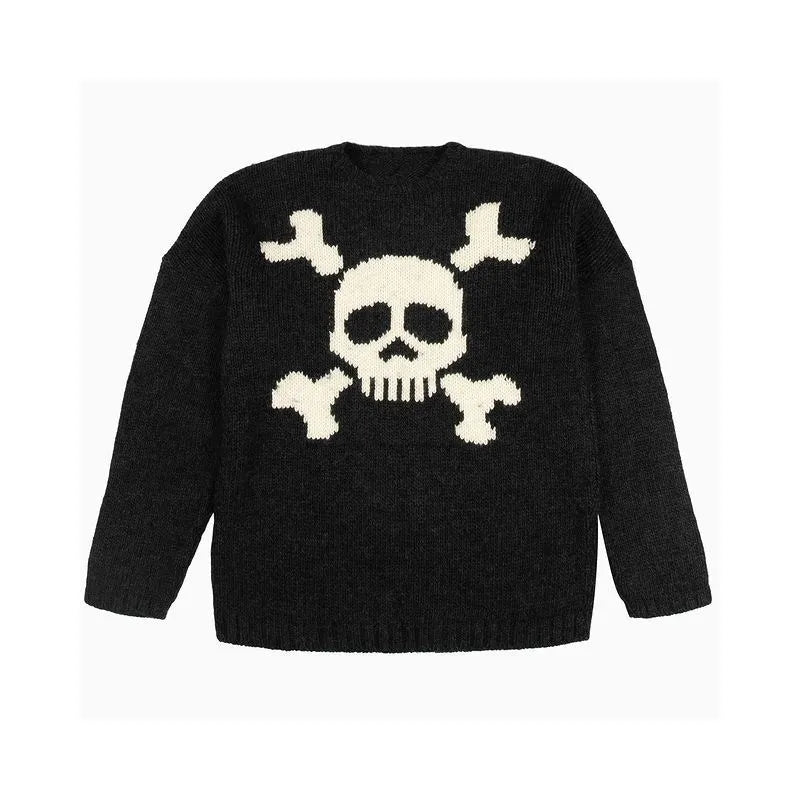 Men's Skull Sweater Black