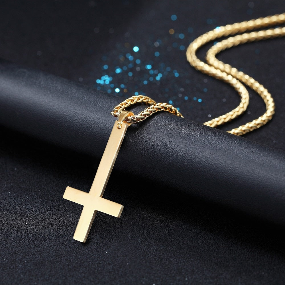 Inverted Cross Necklace