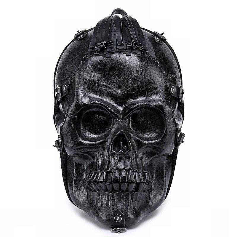 Skull Leather Backpack