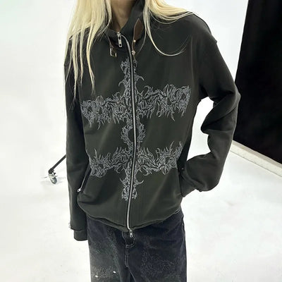 Women's Gothic Sweatshirt Gray