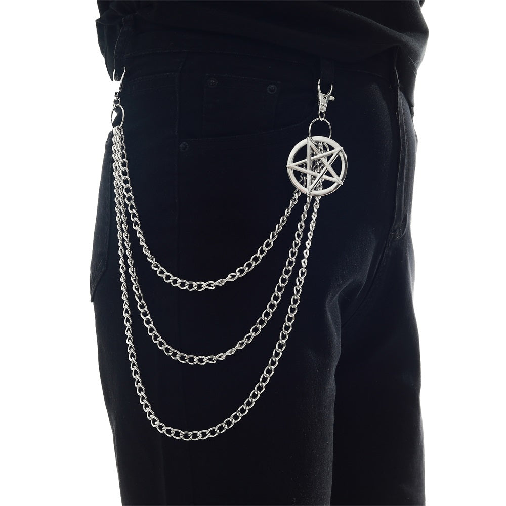 Unisex Punk Pants Chain