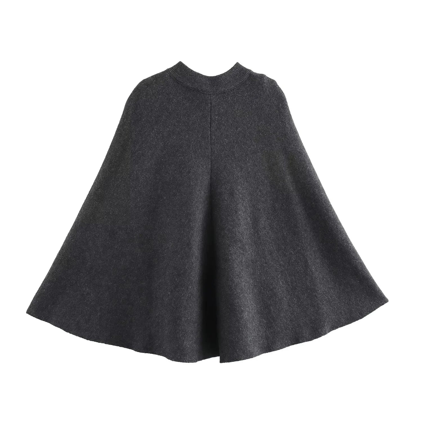 Women's Loose Cape Gray