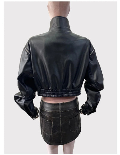 Women's Short Leather Jacket