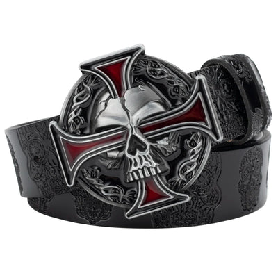 Skull Leather Belt