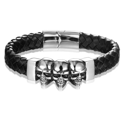 Leather Skull Bracelet