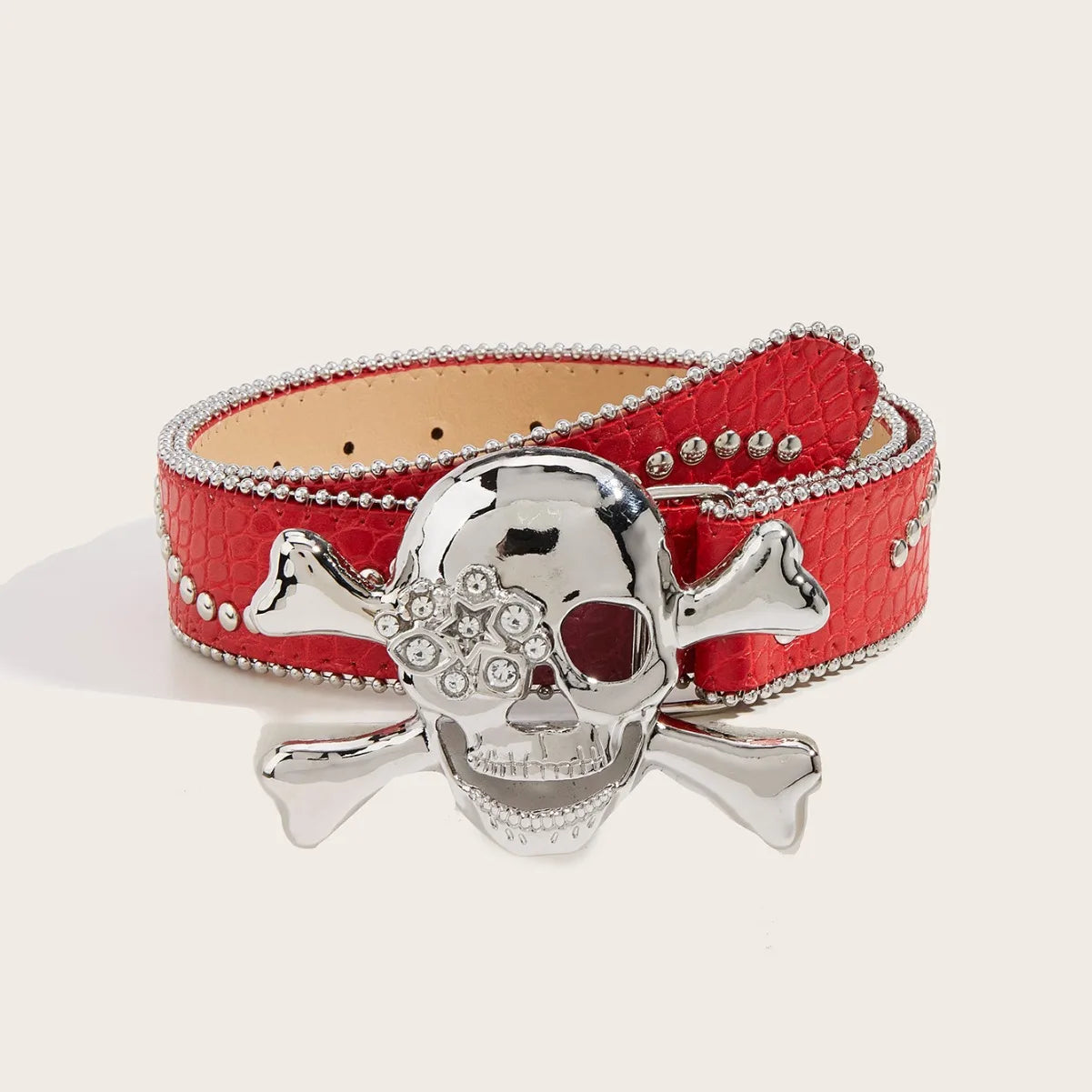 Women's Skull Belt Black