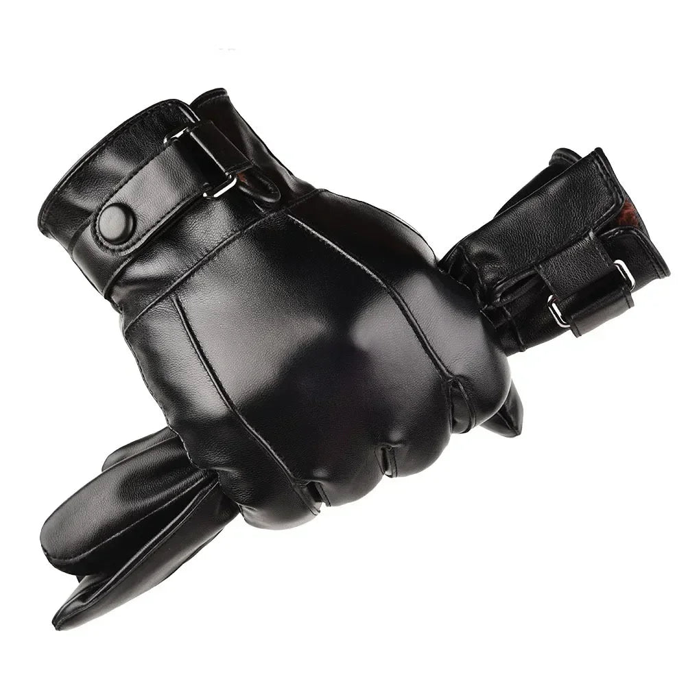 Men's Genuine Leather Gloves Black