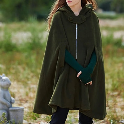 Women's Hooded Cloak Black