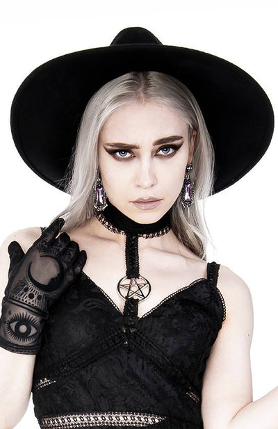 Gothic Wide Brim Witch Hat