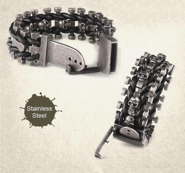 Stainless Steel Skull Bracelet