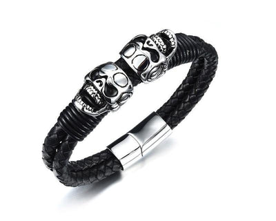 Braided Skull Bracelet