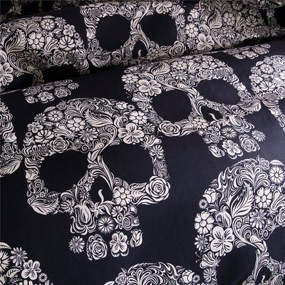 Black Sugar Skulls Bedding