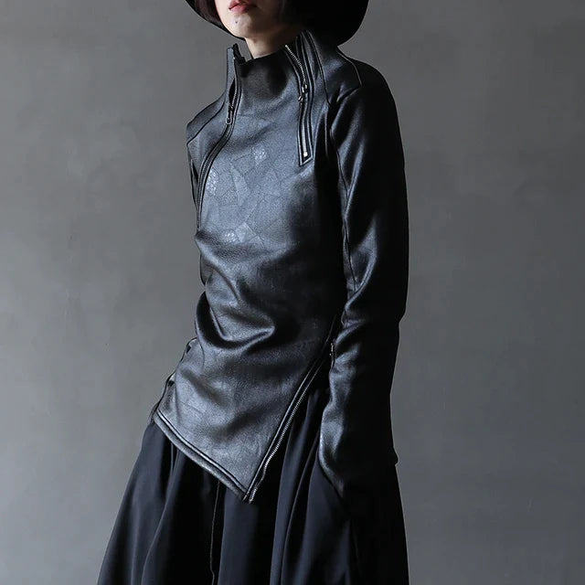 Gothic Leather Pullover