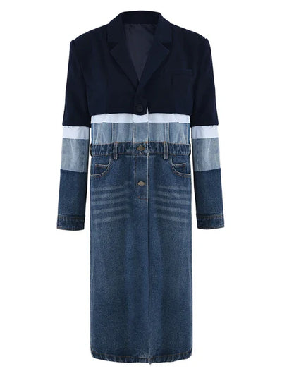 Women's Denim Overcoat Blue