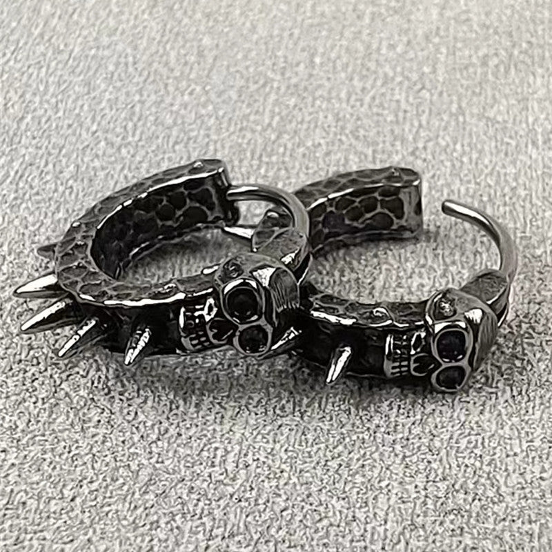 Spiked Skull Earrings