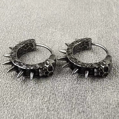 Spiked Skull Earrings