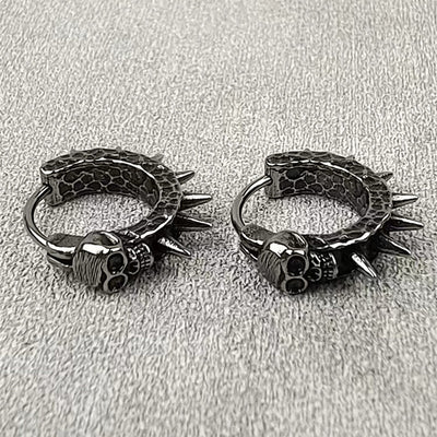 Spiked Skull Earrings